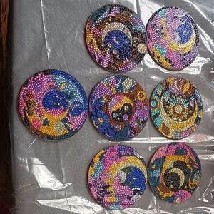 Colorful Beaded Coasters Set